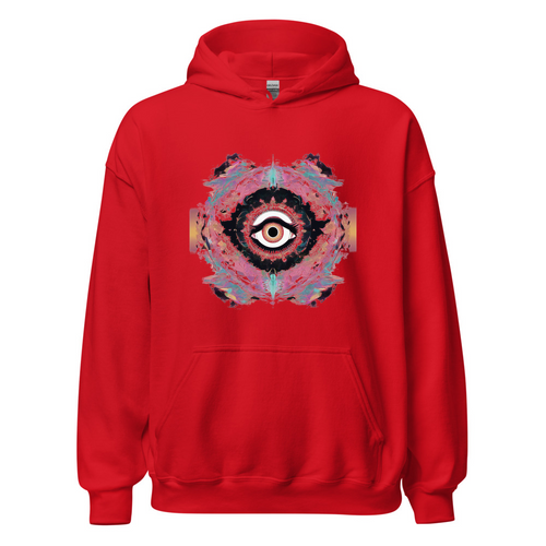 Red Hoodie with print art