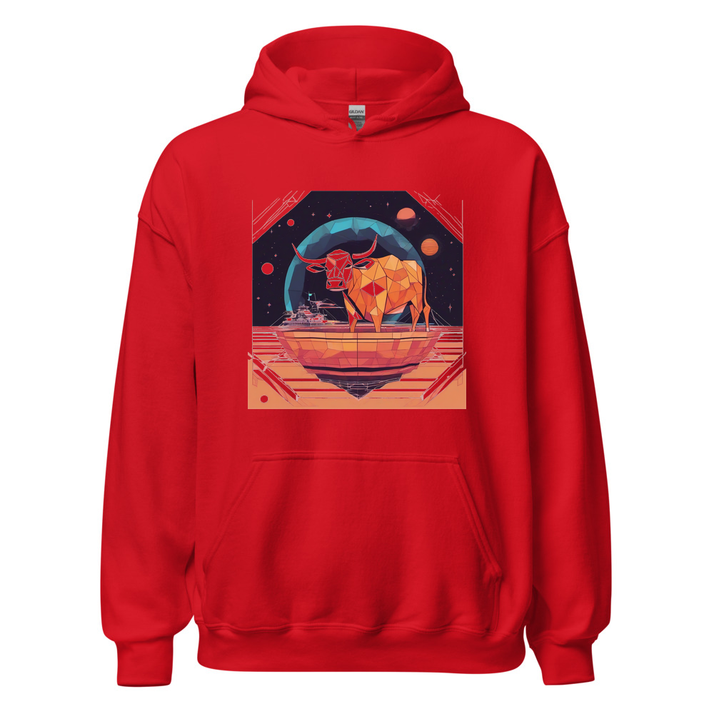 Red Hoodie with print art