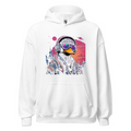 White Hoodie with print art
