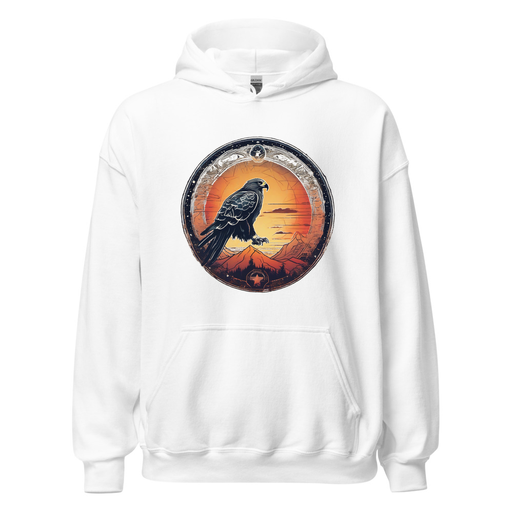 White Hoodie with print art