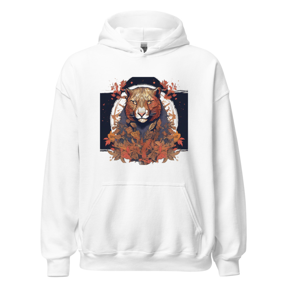 White Hoodie with print art