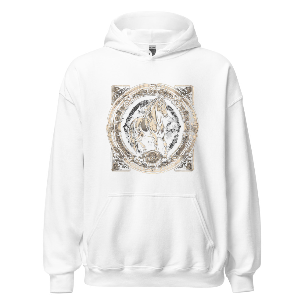 White Hoodie with print art