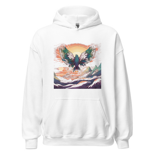 White Hoodie with print art