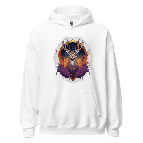 White Hoodie with print art