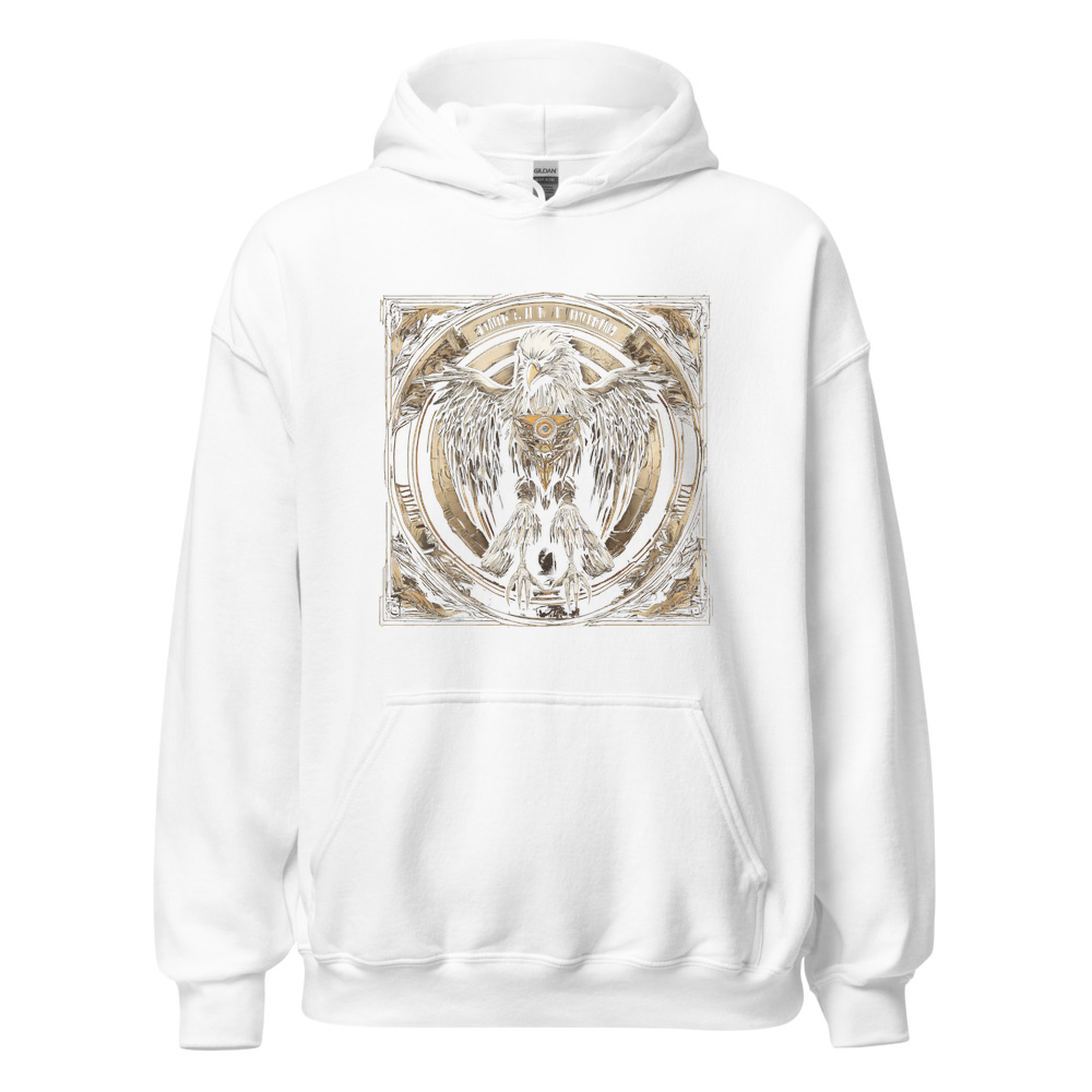 White Hoodie with print art