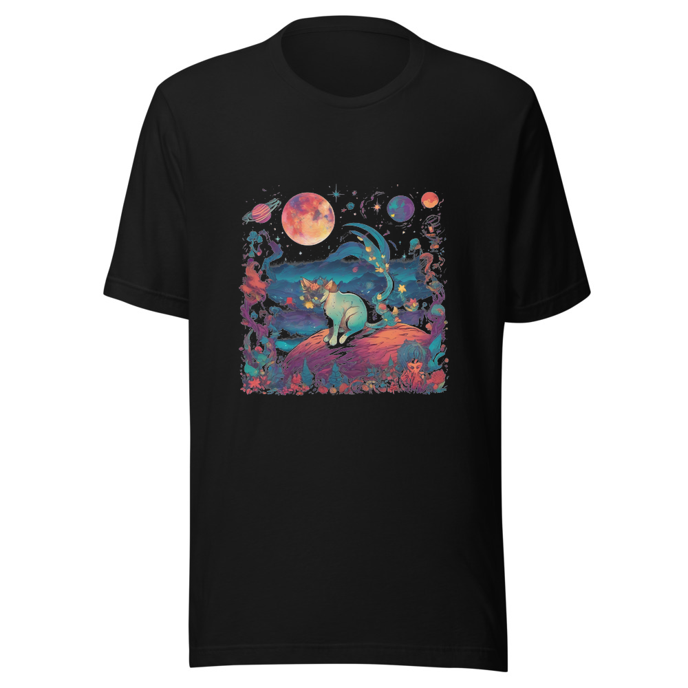 Black T-Shirt with print art
