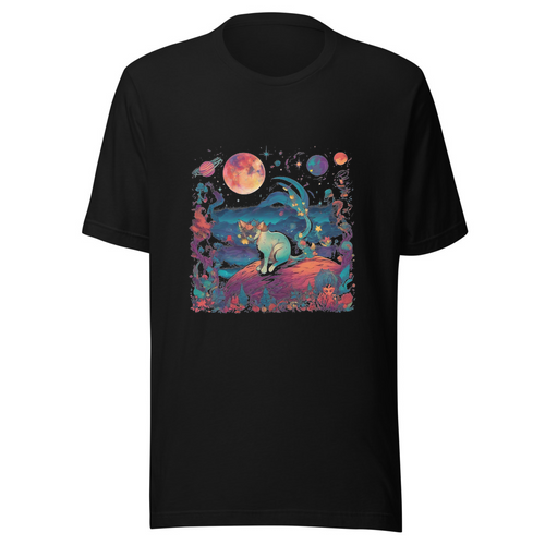 Black T-Shirt with print art