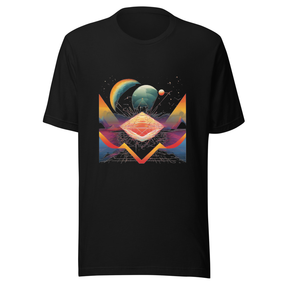Black T-Shirt with print art