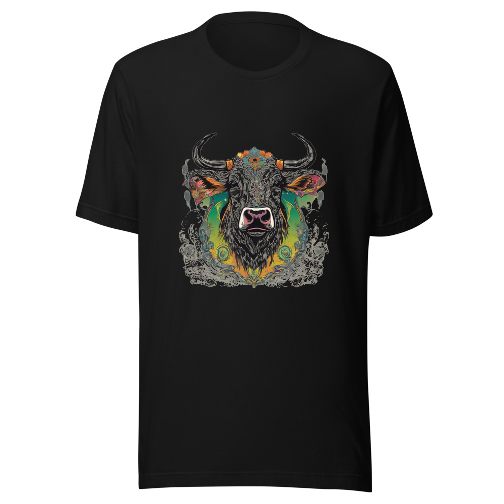Black T-Shirt with print art