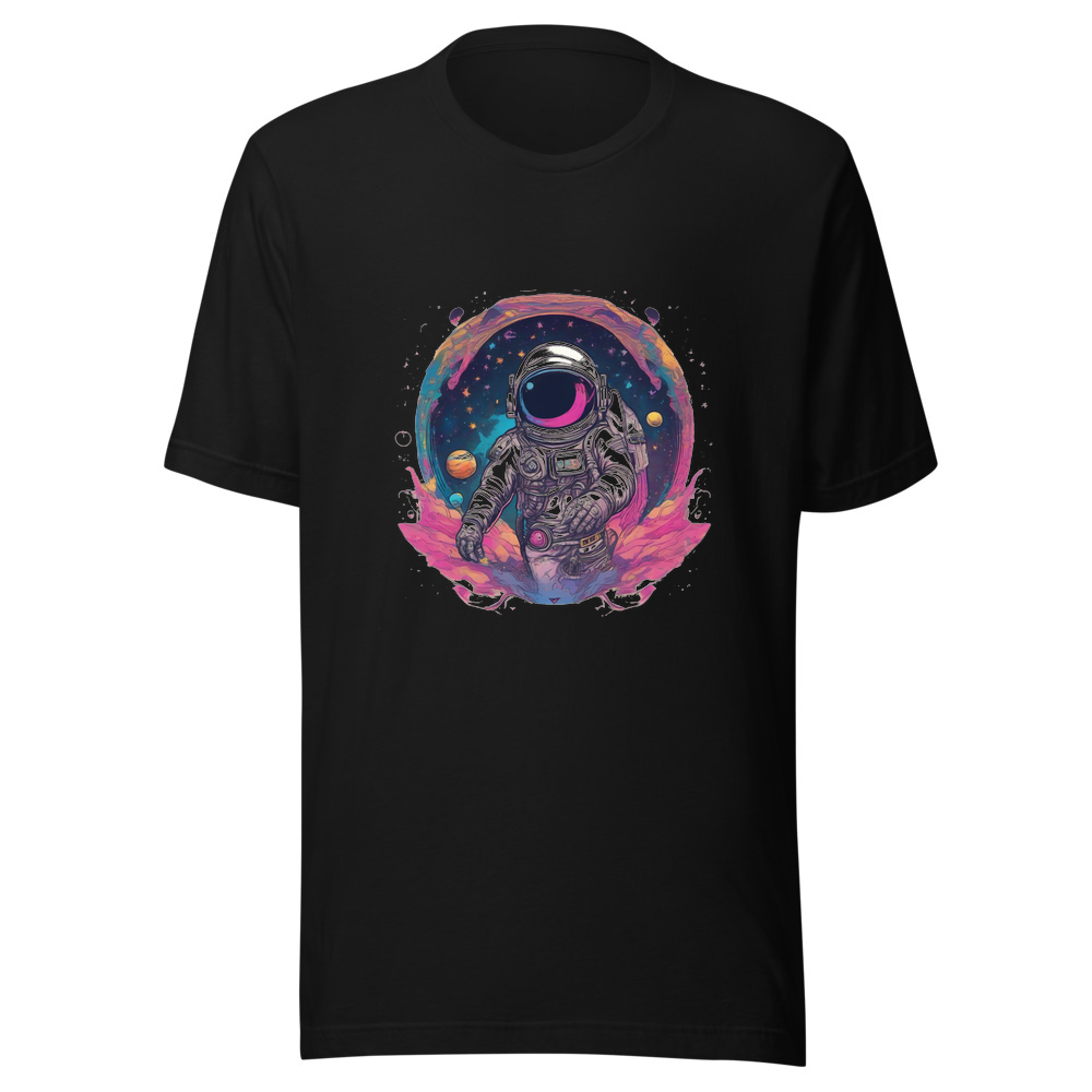 Black T-Shirt with print art