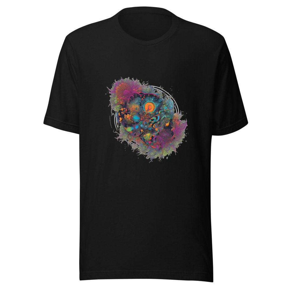 Black T-Shirt with print art