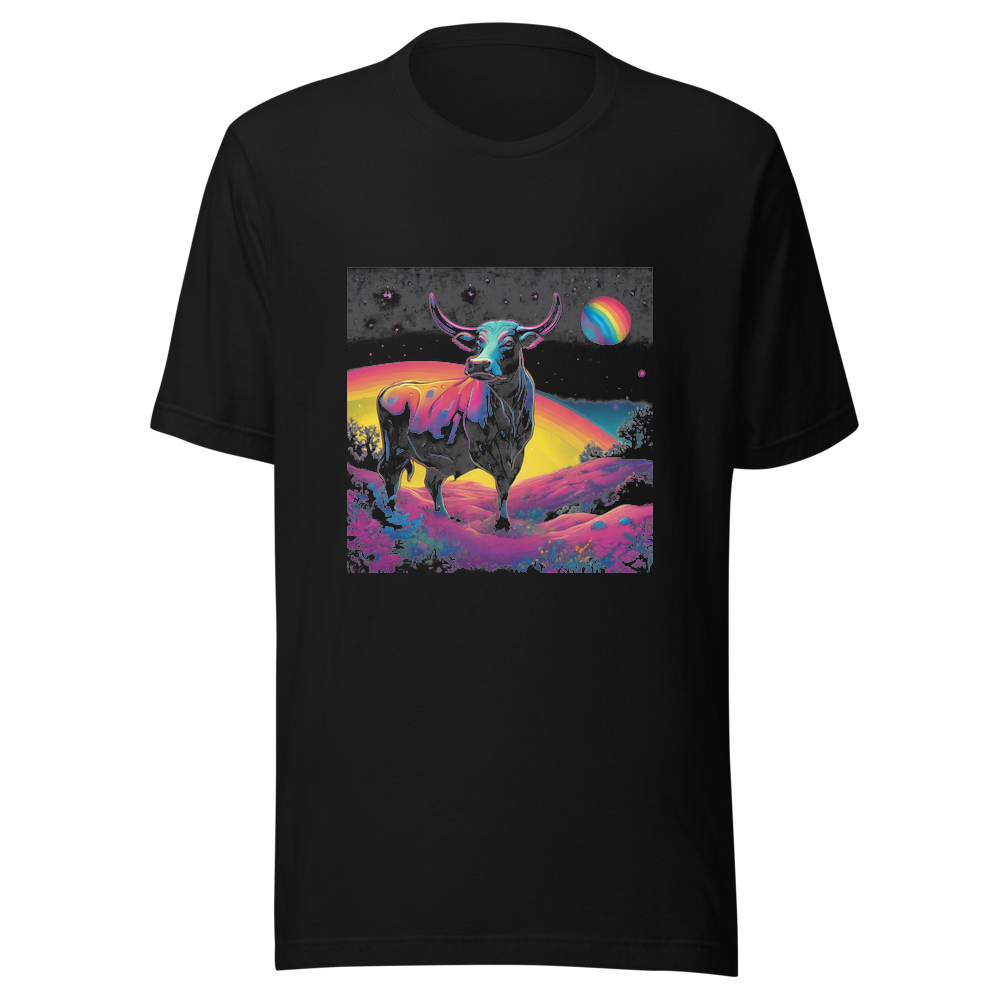 Black T-Shirt with print art