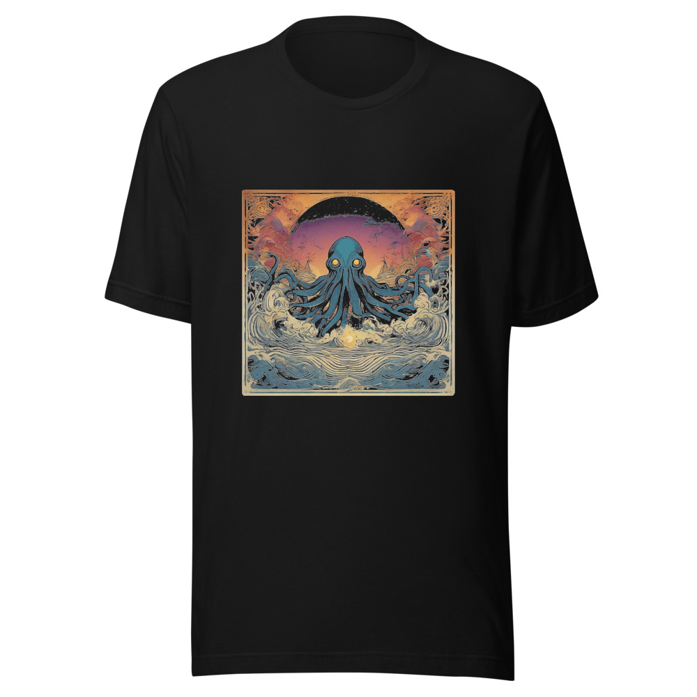 Black T-Shirt with print art