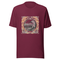 Maroon T-Shirt with print art