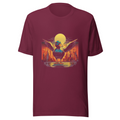 Maroon T-Shirt with print art