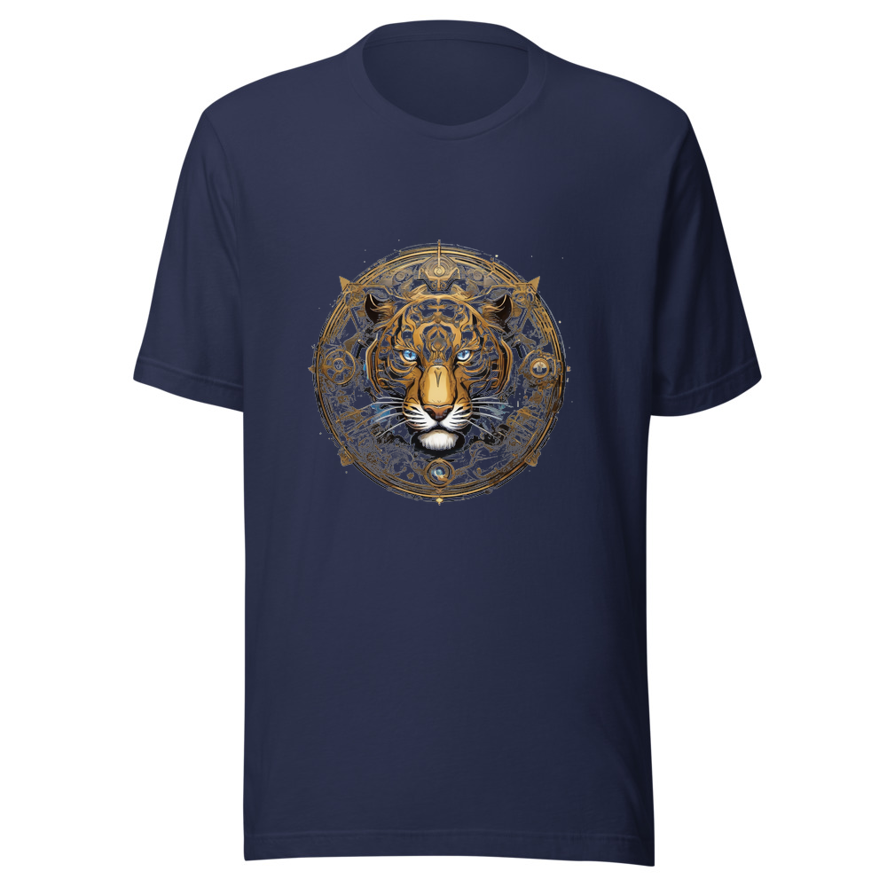 Navy T-Shirt with print art