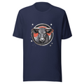 Navy T-Shirt with print art