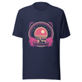 Navy T-Shirt with print art