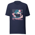 Navy T-Shirt with print art