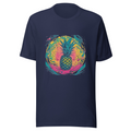 Navy T-Shirt with print art
