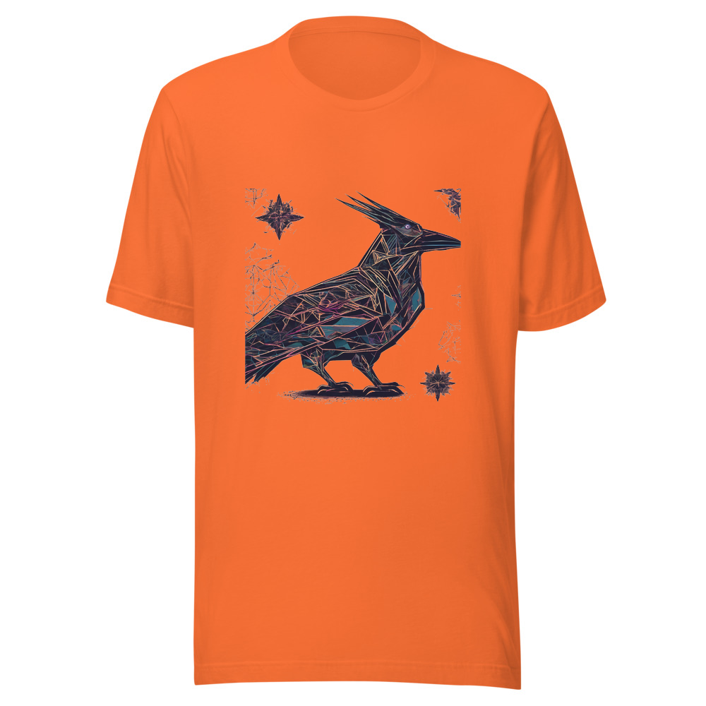Orange T-Shirt with print art