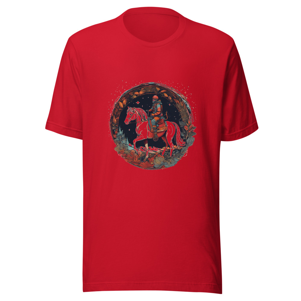 Red T-Shirt with print art