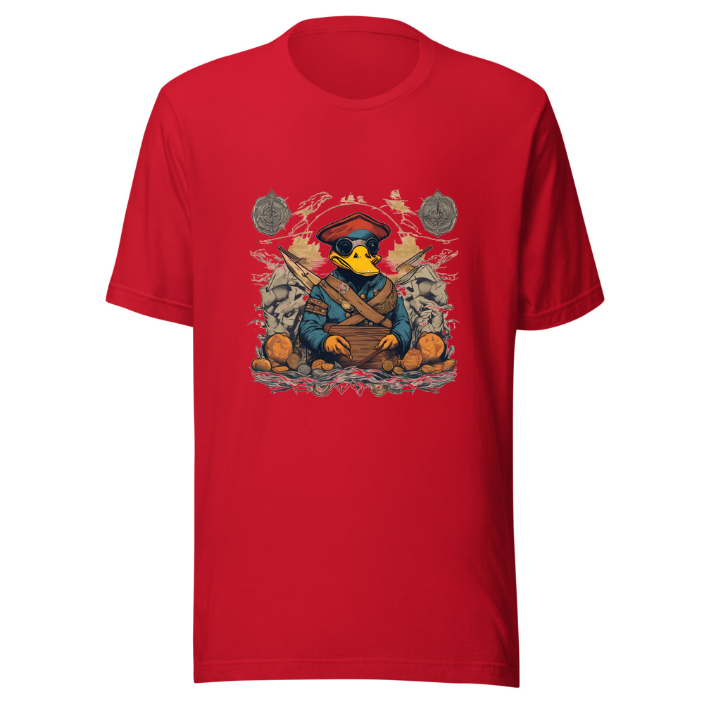 Red T-Shirt with print art