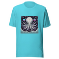 Turquoise T-Shirt with print art