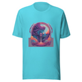 Turquoise T-Shirt with print art