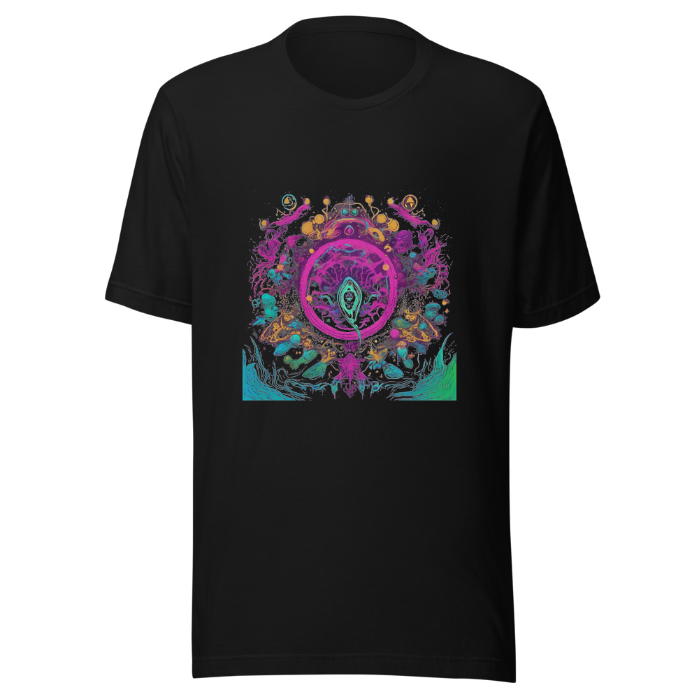 Black T-Shirt with print art