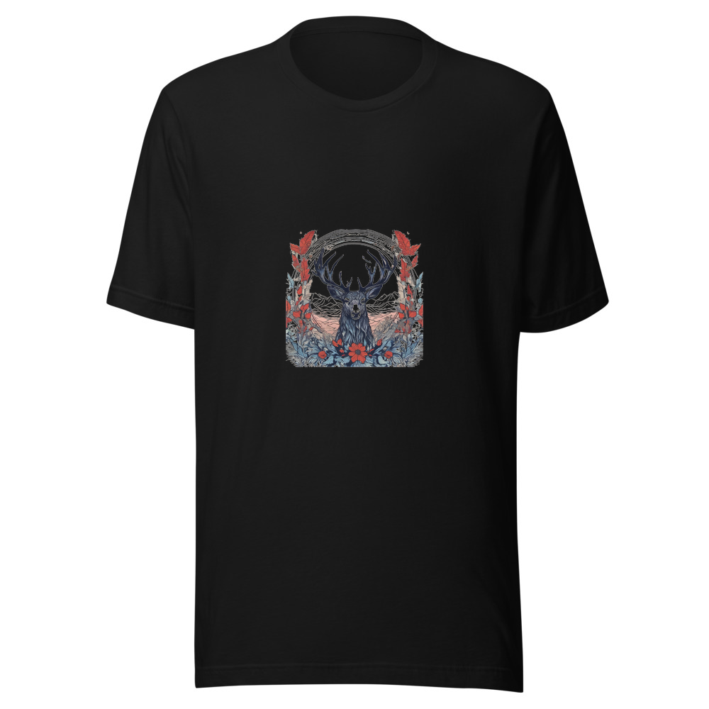 Black T-Shirt with print art