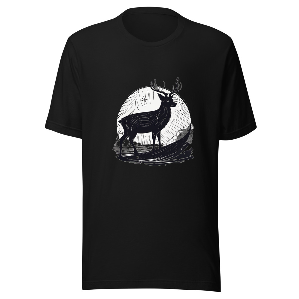 Black T-Shirt with print art