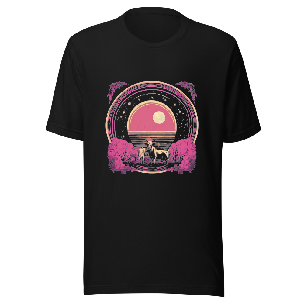 Black T-Shirt with print art