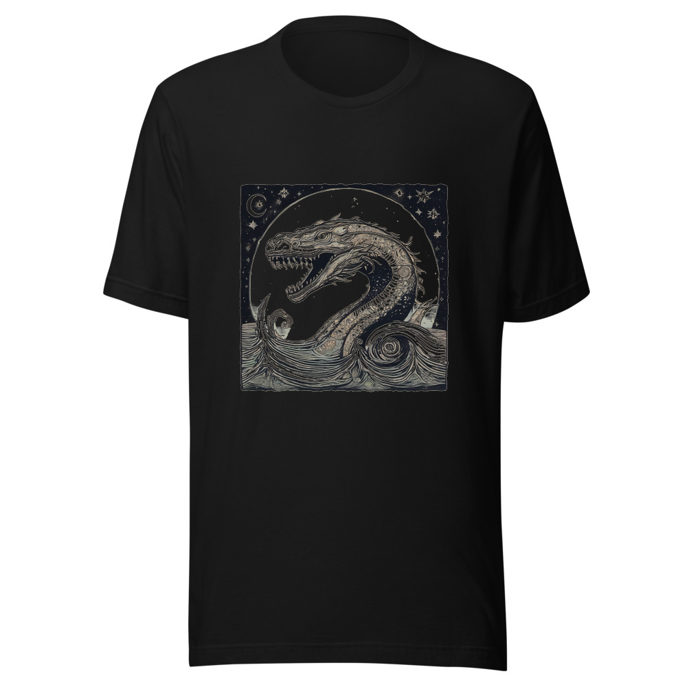 Black T-Shirt with print art