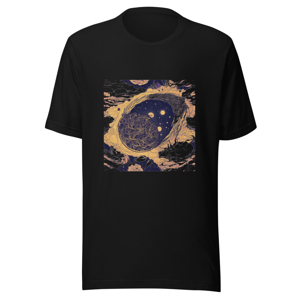 Black T-Shirt with print art