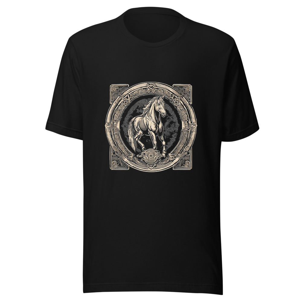 Black T-Shirt with print art