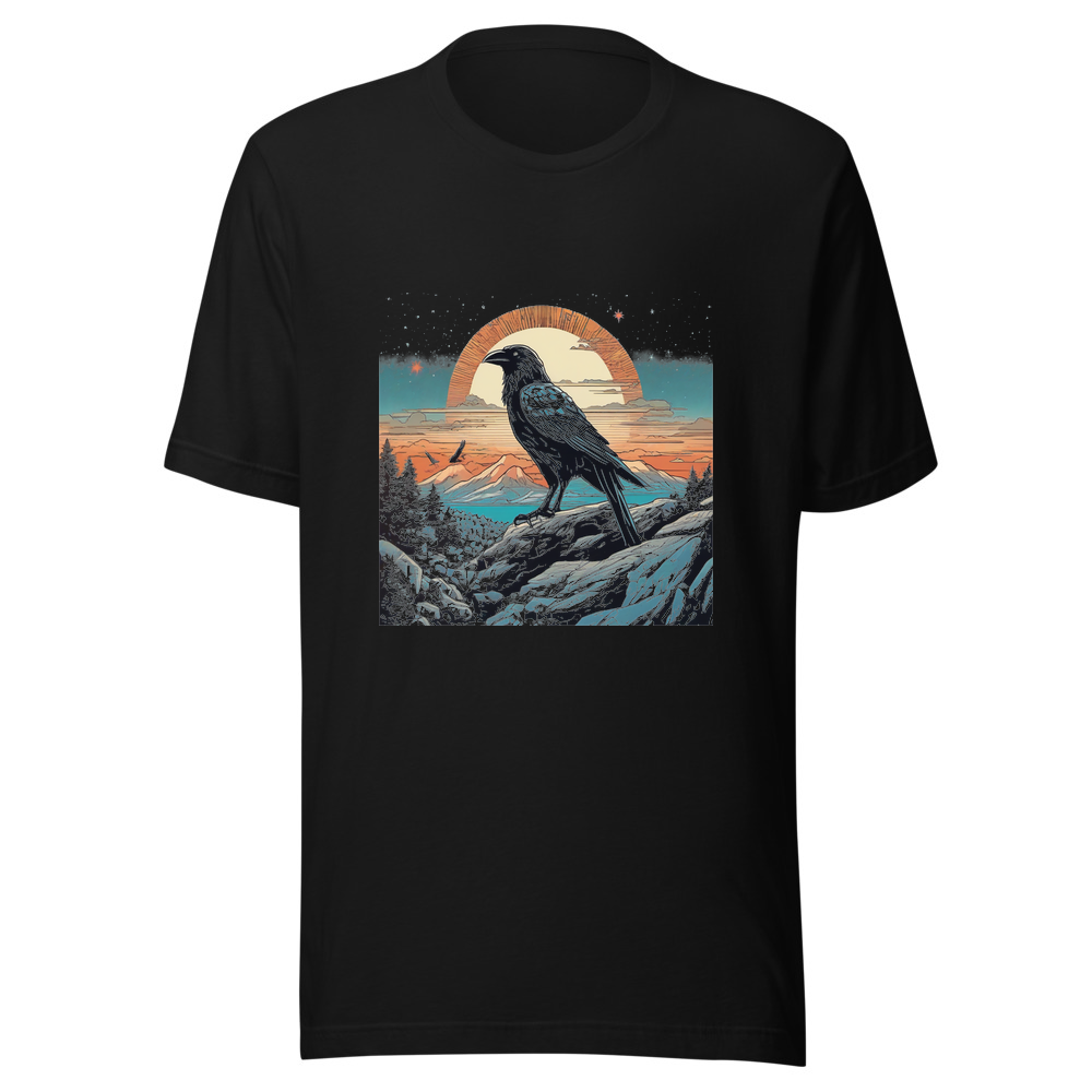 Black T-Shirt with print art