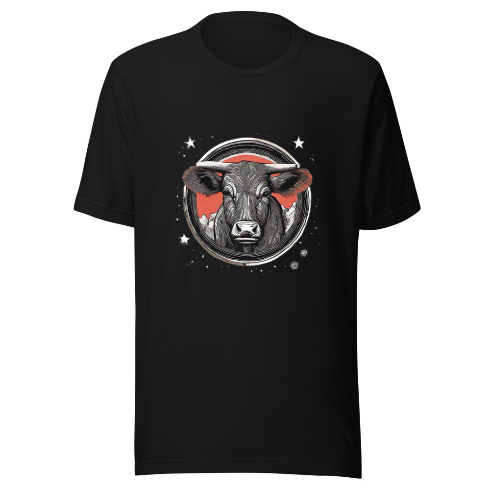 Black T-Shirt with print art