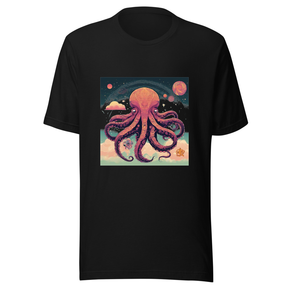 Black T-Shirt with print art