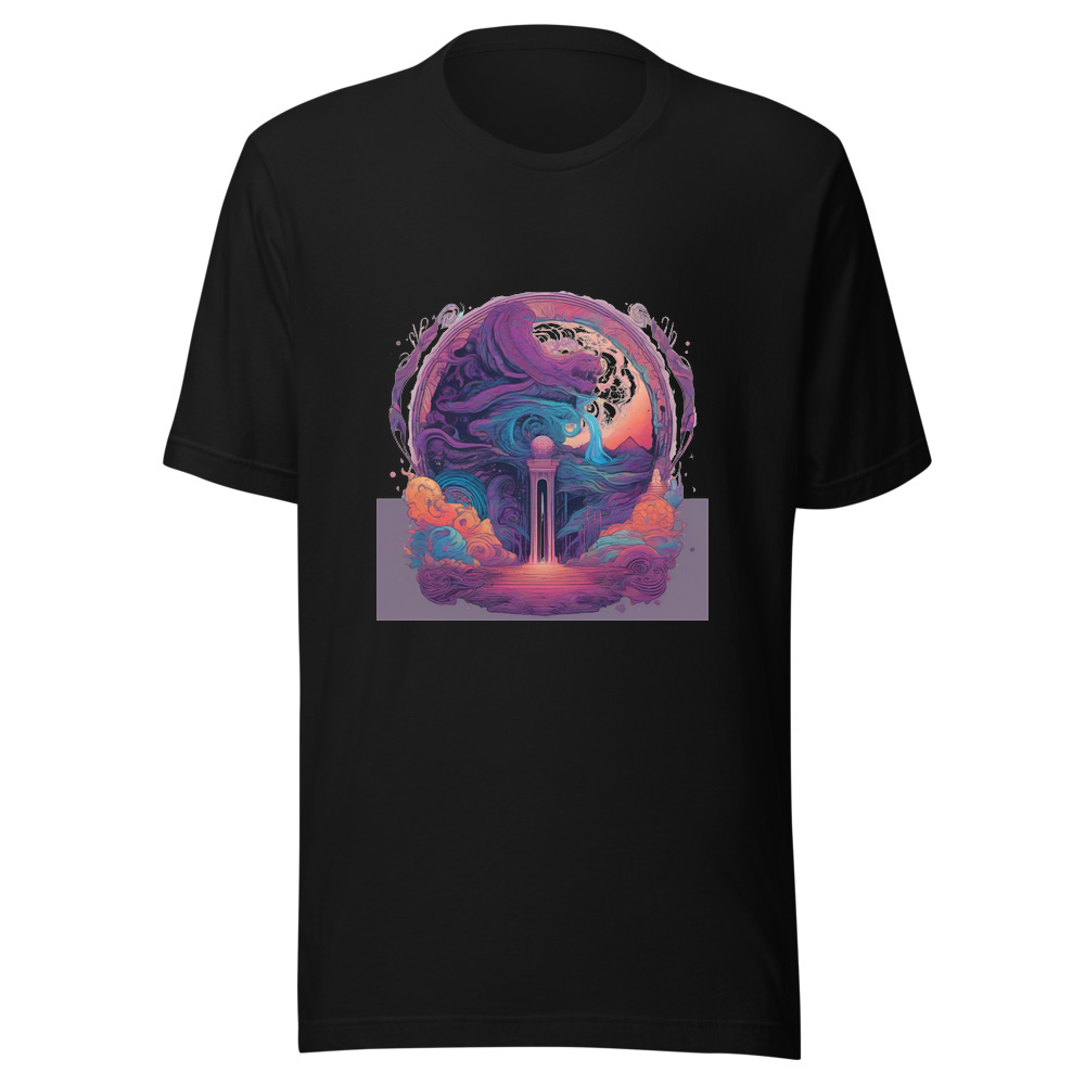 Black T-Shirt with print art