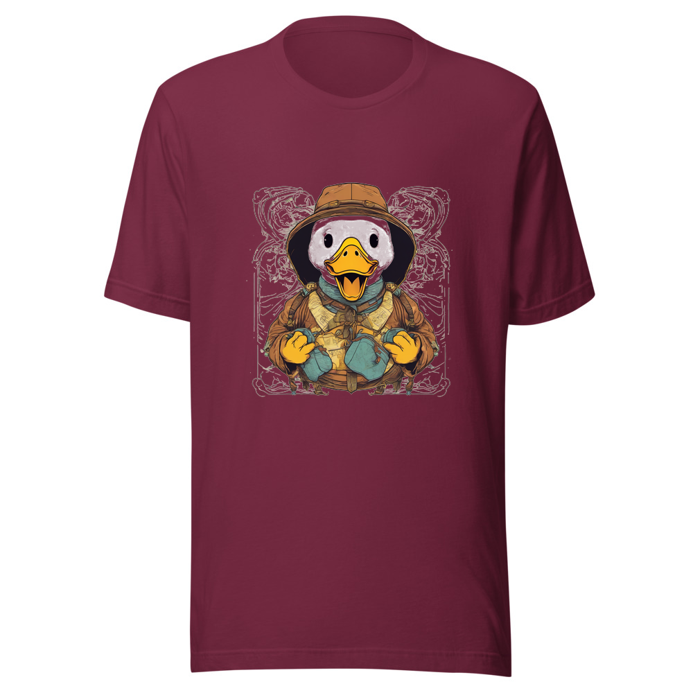 Maroon T-Shirt with print art