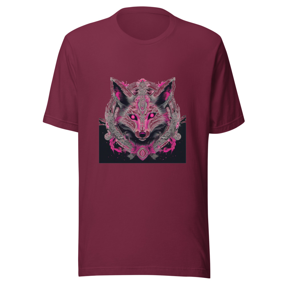 Maroon T-Shirt with print art
