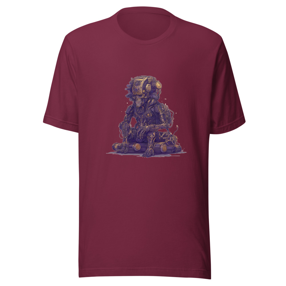 Maroon T-Shirt with print art