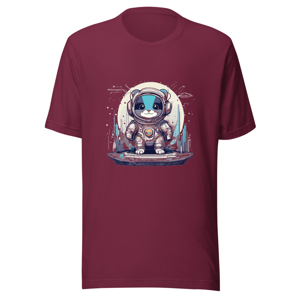 Maroon T-Shirt with print art