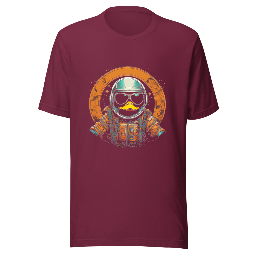 Maroon T-Shirt with print art