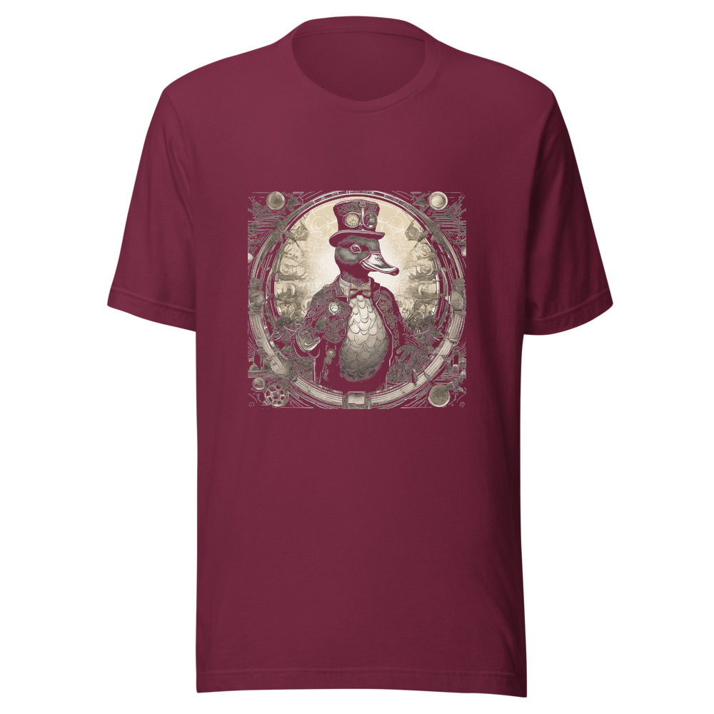 Maroon T-Shirt with print art