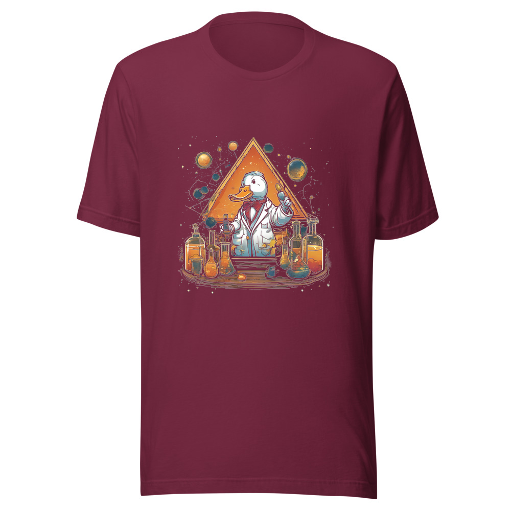 Maroon T-Shirt with print art