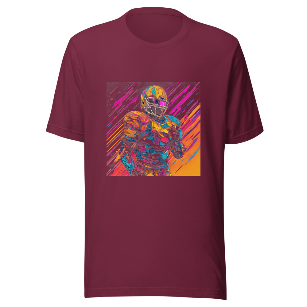 Maroon T-Shirt with print art