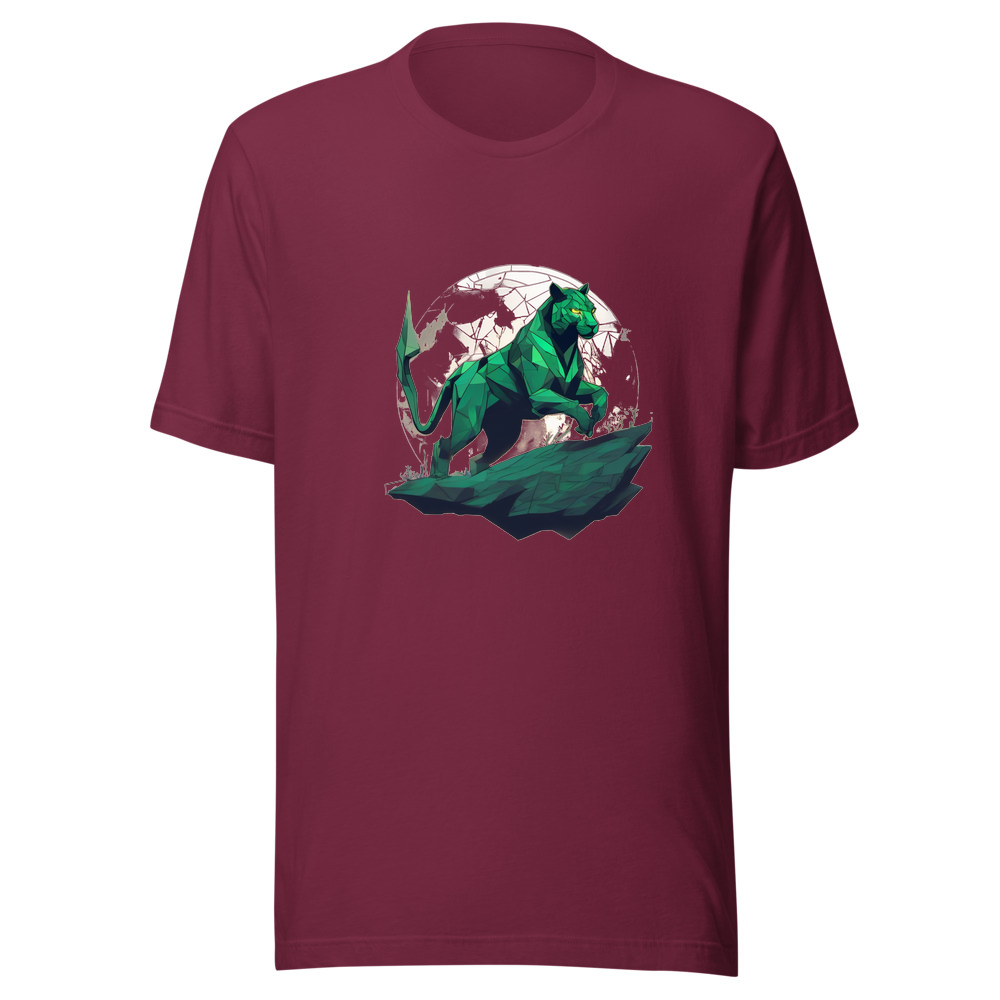 Maroon T-Shirt with print art