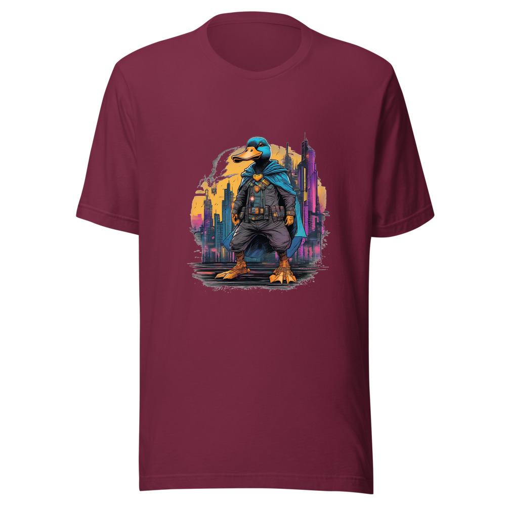 Maroon T-Shirt with print art